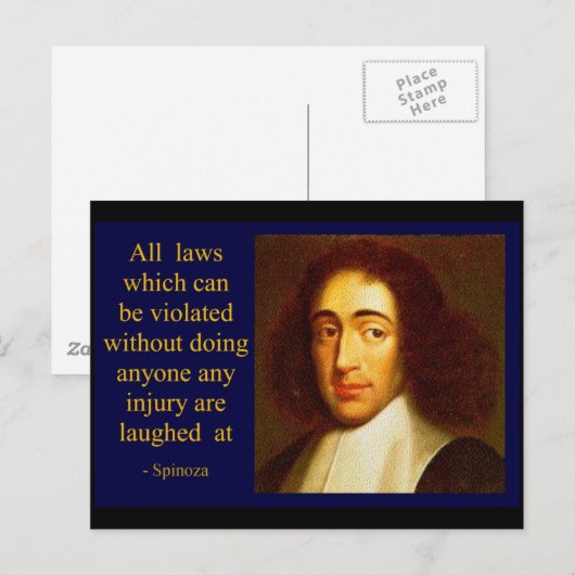 Baruch Spinoza Briefkaart (Voorkant / Achterkant)