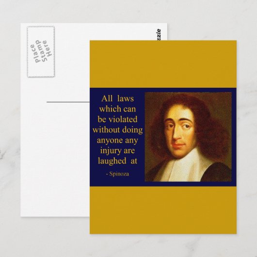 Baruch Spinoza Briefkaart (Voorkant / Achterkant)