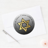 Barukh ata Adonai Eloheinu, melekh ha'olam. Ronde Sticker (Envelop)