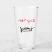 Barware Tumbler met Hot Pepper Design (Voorkant)