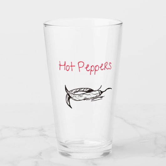 Barware Tumbler met Hot Pepper Design (Voorkant)