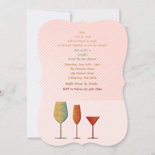 Barware-voorraad voor de bast-uitnodiging kaart (Voorkant)