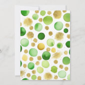 Bary eerste verjaardag teddybeer feestje groen bru kaart (Achterkant)