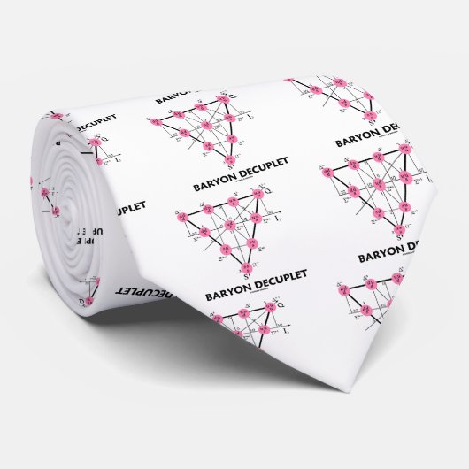 Baryon Decuplet (deeltjesfysica) Stropdas (Opgerold)