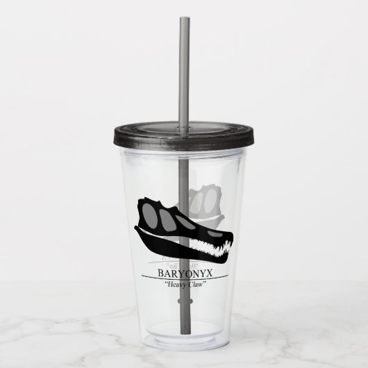 Baryonyx Skull Acryl Drinkbeker (Voorkant)