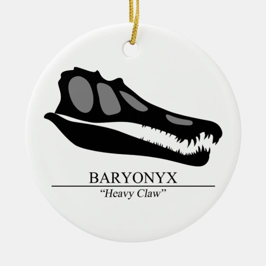 Baryonyx Skull Keramisch Ornament (Voorkant)