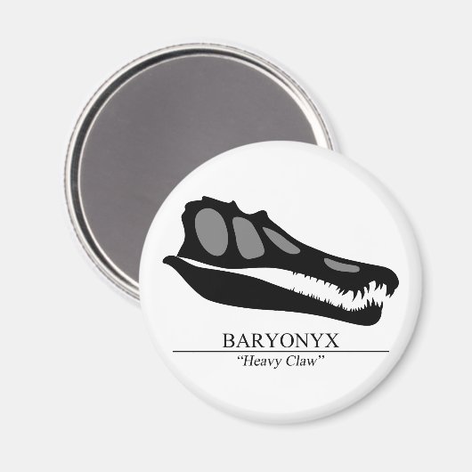 Baryonyx Skull Magneet (Voorkant / Achterkant)
