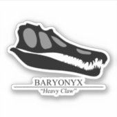 Baryonyx Skull Sticker (Voorkant)