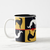 Barzoj's feest. tweekleurige koffiemok (Links)