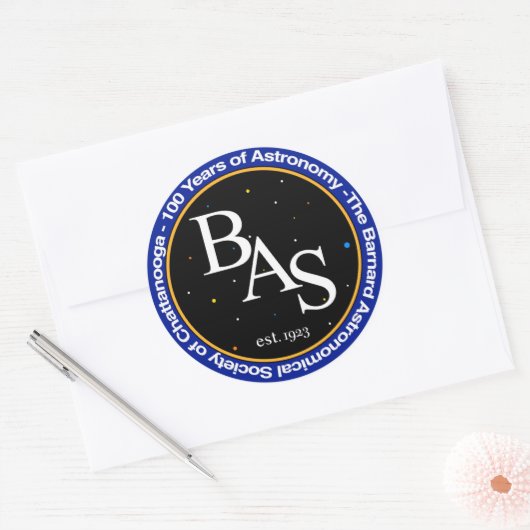 BAS 100 jaar Logo Sticker (Envelop)