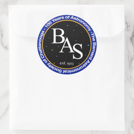 BAS 100 jaar Logo Sticker (Tas)