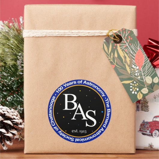 BAS 100 jaar Logo Sticker (Feestdagen)