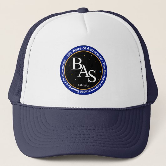 BAS 100 Jaar Logo Trucker Hoed Pet (Voorkant)