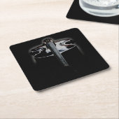 Bas 1 coastercna kartonnen onderzetters (Schuin)