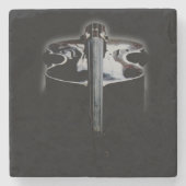 Bas 1 coastercna stenen onderzetter (Voorkant)