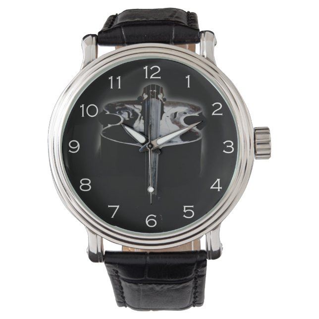 Bas 1 Witte Nummers wacnm Horloge (Voorkant)