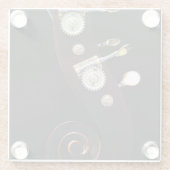 Bas 2 coastercna glazen onderzetter (Achterkant)