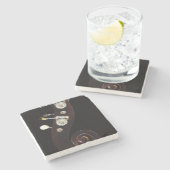 Bas 2 coastercna stenen onderzetter (Zijkant)