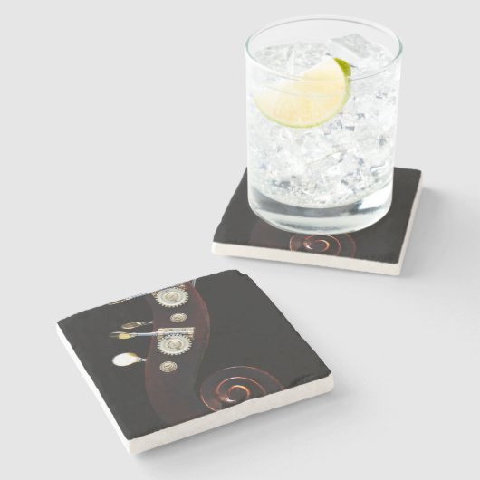 Bas 2 coastercnm stenen onderzetter (Zijkant)