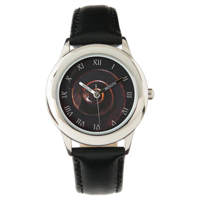 Bas 2 Wit Script Roman Nummers wacnm Horloge (Voorkant)