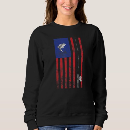 Bas American Flag Vist Pole Trui (Voorkant)