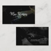 Bas-bassist-gitarist muzikant visitekaartje (Voorkant / Achterkant)