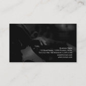 Bas-bassist-gitarist muzikant visitekaartje (Achterkant)