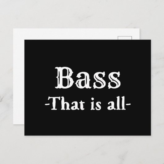 Bas Dat Is Allemaal Grappige Muziek Briefkaart (Voorkant / Achterkant)