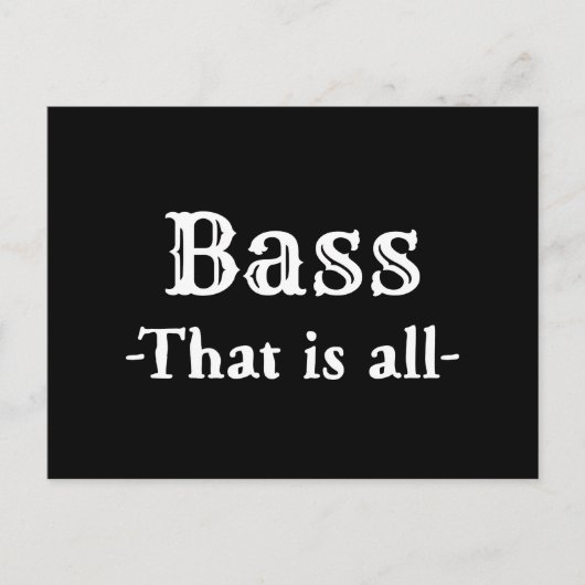 Bas Die Allemaal Grappige Muziek Briefkaart (Voorkant)