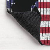 Bas en Fisherman boven Amerikaanse vlag Vist Muismat (Hoek)