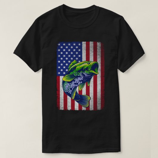 bas Gevist 4 juli Amerikaanse vlag T-shirt (Design voorkant)