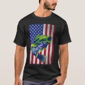 bas Gevist 4 juli Amerikaanse vlag T-shirt (Voorkant)
