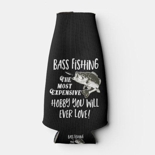 Bas Gevist Hobby Quote Largemouth Funny Flesjeskoeler (Voorkant)