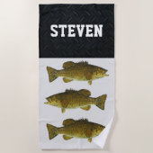 Bas Gevist Smallmouth Mannen Strandlaken (Voorkant)