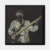 Bas gitaar muziek man geluid magneet (Voorkant)