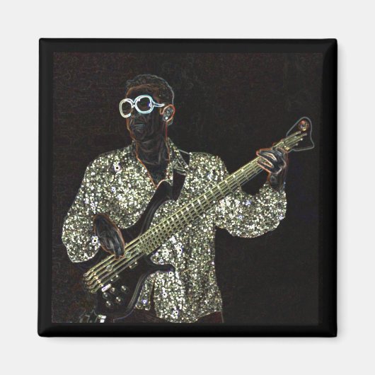 Bas gitaar muziek man geluid magneet (Voorkant)