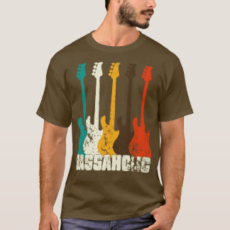 Bas gitarist Bassaholic Bass Player Guitaris T-shirt