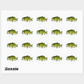 Bas groen 2 ronde sticker (Vel)