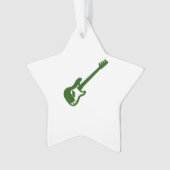 bas guitar slanke groene afbeelding ornament (voorkant)