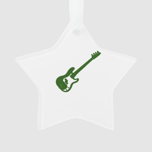 bas guitar slanke groene afbeelding ornament (voorkant)