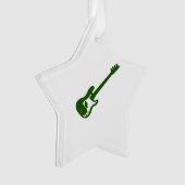 bas guitar slanke groene afbeelding ornament (voorkant)