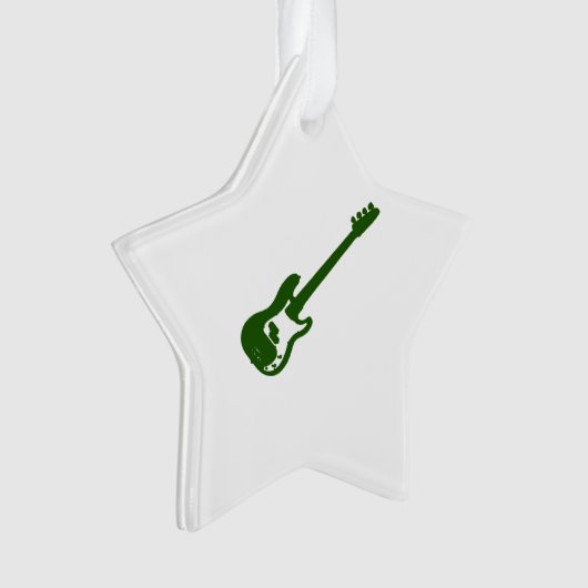 bas guitar slanke groene afbeelding ornament (voorkant)