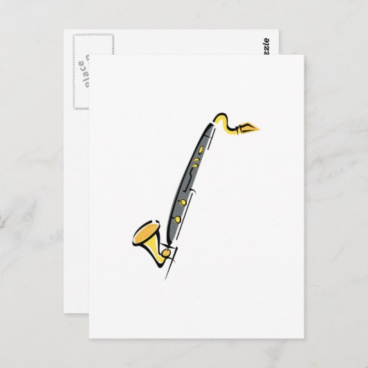 Bas Klarinet Briefkaart (Voorkant / Achterkant)