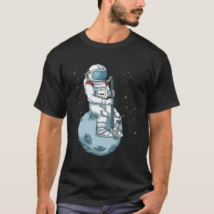 Bas Klarinet Jazz Muziek Astronaut Bass Klarinet T-shirt