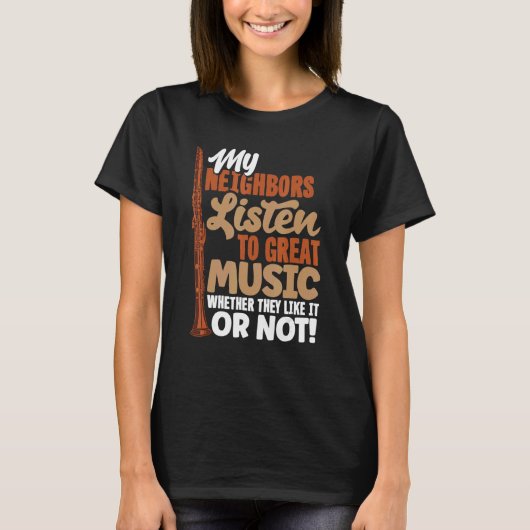 Bas Klarinet Klarinet Speler Quote T-shirt (Voorkant)