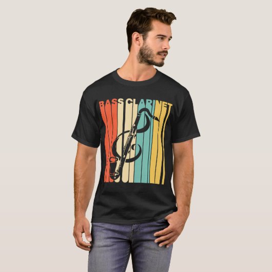 Bas klarinet silhouet t-shirt (Voorkant volledig)