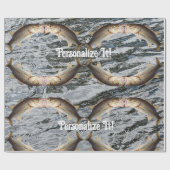  bas kussen vis cadeaupapier (Vlak)