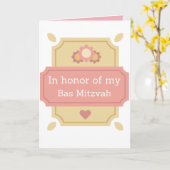 Bas Mitzvah-kaart Kaart (Gele Bloem)