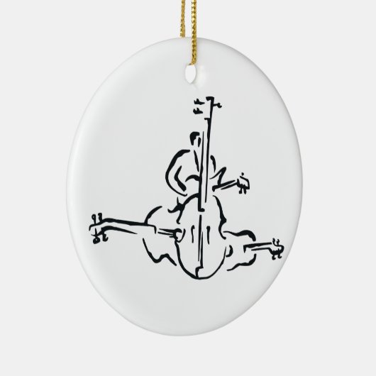 Bas-, rechte en elektrische omtrekken met Man Keramisch Ornament (Rechts)