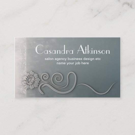  bas reliëf bloemenmuur betonkunst visitekaartje (Voorkant)